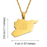 ELXNAY Necklace 'Allah' Engraved Syria Necklace