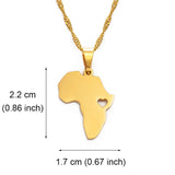ELXNAY Necklace Heart in Africa Necklace