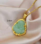 ELXNAY Necklace Sage Green Buddha Necklace