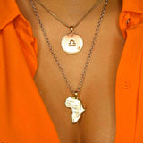 ELXNAY necklace The Africa Map Necklace