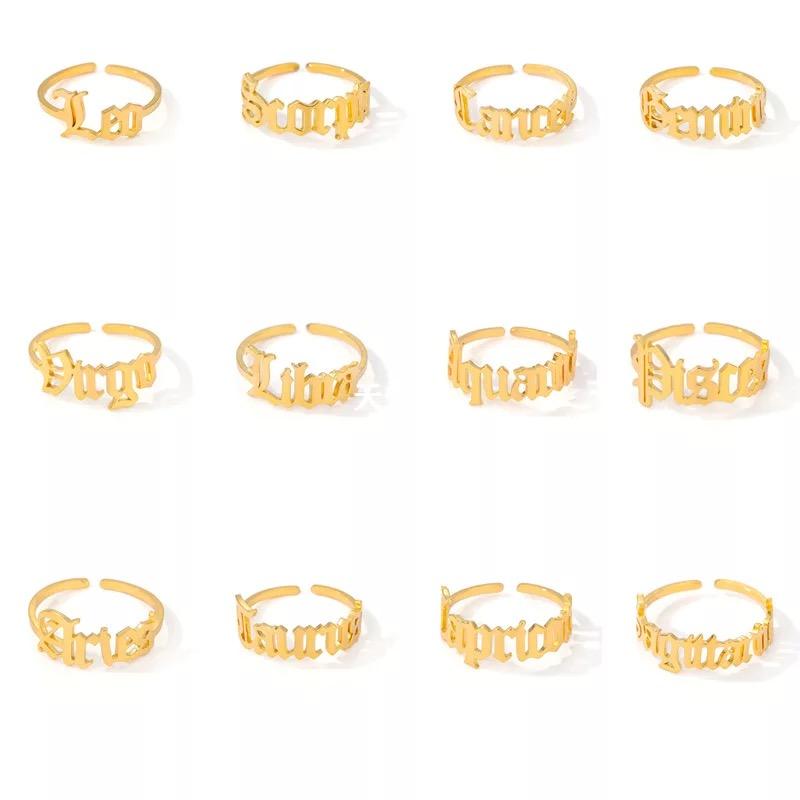 ELXNAY ring Starsign rings